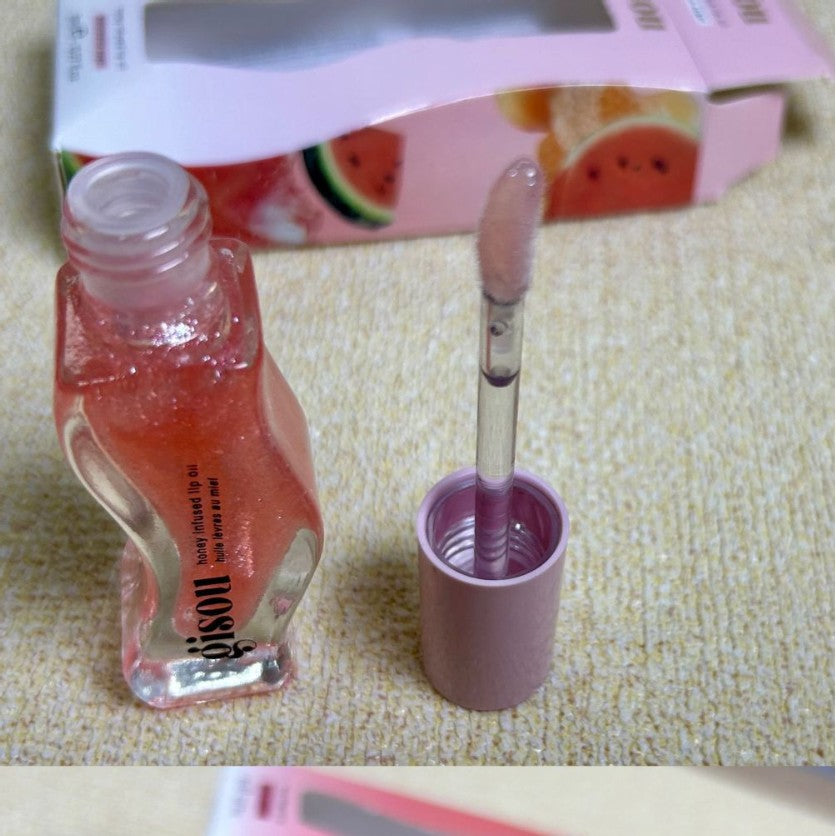 Gisou Lip Oil Moisturizes, Repairs And Removes Lip Lines, Cherry Honey Strawberry Watermelon Lip Glaze 8ml Lipstick