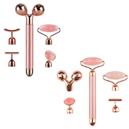 New Electric Jade Five-in-One Gold Bar Set Beauty Bar Massage Stick Thin Face Massager Massager Massager Wholesale