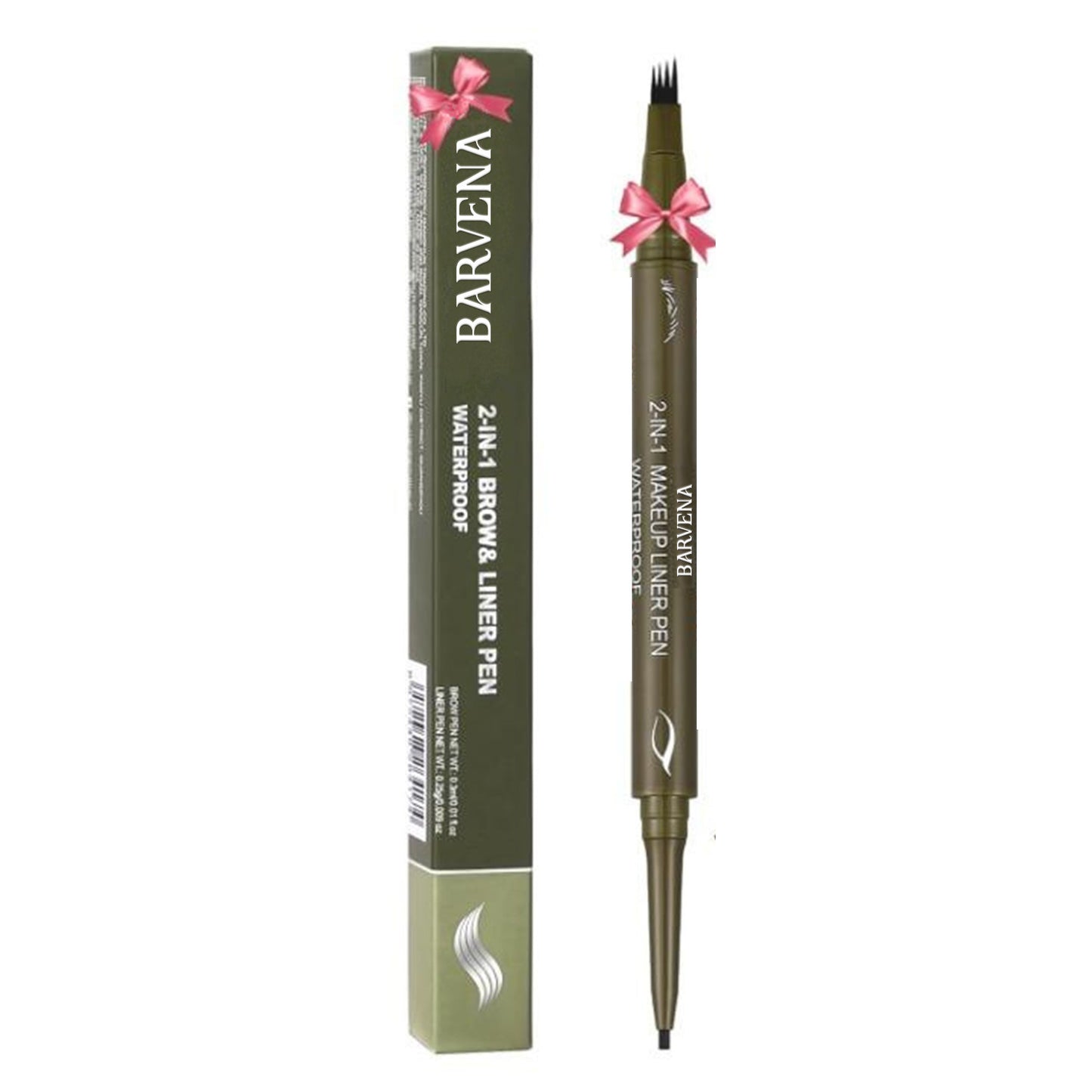 Cross-border Popular Eyebrow And Eyeliner 2-in-1 Waterproof Three-dimensional Smooth And Quick-drying Eyebrow Eyeliner 2 In 1