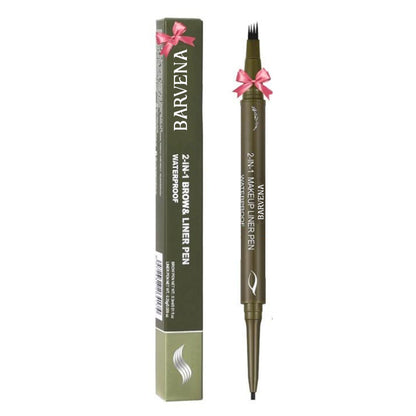 Cross-border Popular Eyebrow And Eyeliner 2-in-1 Waterproof Three-dimensional Smooth And Quick-drying Eyebrow Eyeliner 2 In 1