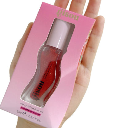 Gisou Lip Oil Moisturizes, Repairs And Removes Lip Lines, Cherry Honey Strawberry Watermelon Lip Glaze 8ml Lipstick