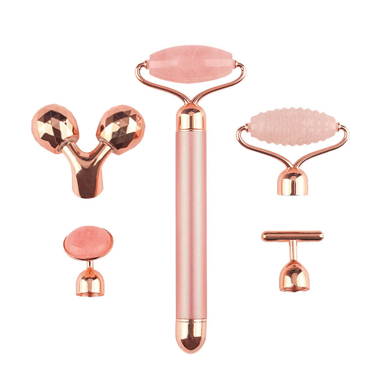 New Electric Jade Five-in-One Gold Bar Set Beauty Bar Massage Stick Thin Face Massager Massager Massager Wholesale